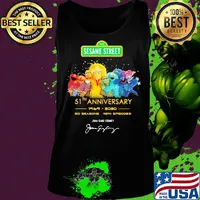 123 sesame street 51th anniversary 1969 2020 50 seasons 4514 episodes joan ganz cooney signature s Tank top