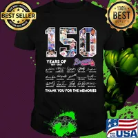 150 Years Of Atlanta Braves 1871-2021 thank you for the memories shirt