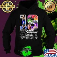 19 years of 2001 2020 10 movies fast and furious car signatures s Hoodie