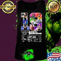 19 years of 2001 2020 10 movies fast and furious car signatures s Tank top