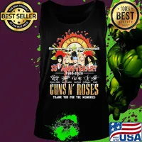 35th anniversary 1985 2020 Guns N' Roses thank you for the memories signatures s Tank top