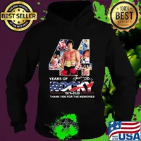 44 years of rocky 1976 2020 thank you for the memories signatures s Hoodie