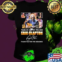 75 years of 1945 2020 eric clapton thank you for the memories signature s Ladies tee