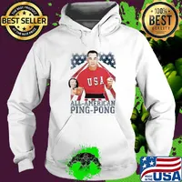 All American ping pong American flag veteran Independence Day s Hoodie