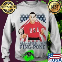 All American ping pong American flag veteran Independence Day s Sweater