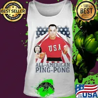All American ping pong American flag veteran Independence Day s Tank top