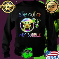 Baby yoda hug waffle house stay out of my bubble coronavirus s Sweater