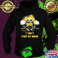 Blood inside baby yoda hug michigan wolverines covid-19 2020 i can't stay at home s Hoodie