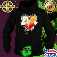 Blood inside pittsburgh steelers vs pittsburgh pirates cap football heartbeat s Hoodie
