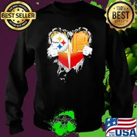 Blood inside pittsburgh steelers vs pittsburgh pirates cap football heartbeat s Sweater