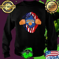 Blood insides new york knicks basketball american flag independence day s Sweater