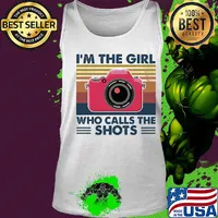 Camera I'm the girl who calls the shots vintage s Tank top