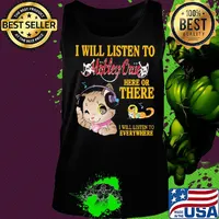 Cat I will listen to motley crue here or there I will listen to everywhere s Tank top