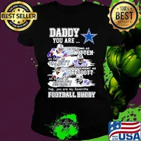 Dallas cowboys daddy you are as strong as witten as fast as elliott as intelligent as prescott football buddy happy father's day s Ladies tee