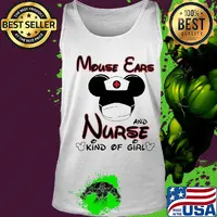 Disney mickey mouse ears and nurse kind of girl mask s Tank top