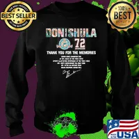 Don shula 1930 2020 72 undefeated thank you for the memories signature s Sweater