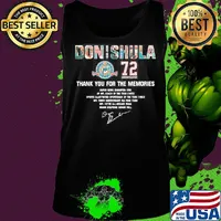 Don shula 1930 2020 72 undefeated thank you for the memories signature s Tank top