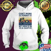 Fishing can't work today my arm is in a cast boat vintage s Hoodie