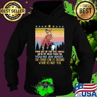 Fox four out of the five voices in my head think you're an idiot the other one is deciding where to bury you stars vintage s Hoodie