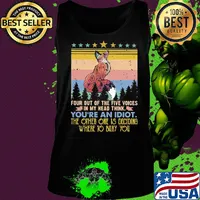 Fox four out of the five voices in my head think you're an idiot the other one is deciding where to bury you stars vintage s Tank top