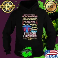 He's my rock I'm his inspiration he's my balance I'm his support he's my wild s Hoodie