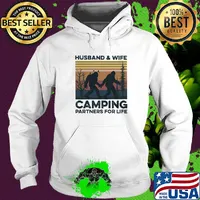 Husband and wife camping partners for life vintage s Hoodie