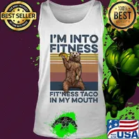 I'm into fitness fit'ness taco in my mouth bear vintage s Tank top