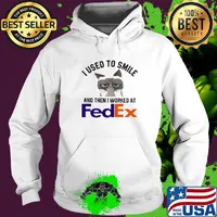 I used to smile and then I worked at FedEx Cat s Hoodie