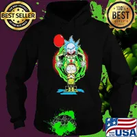 Joker rick and morty georgia pennywise holding balloon s Hoodie