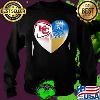 Kansas city chiefs and kansas city royals heart heartbeat s Sweater