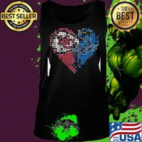 Kansas city chiefs and kansas city royals heart puzzle s Tank top