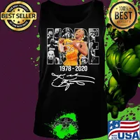 Kobe bryant 1978 2020 player los angeles lakers team basketball signature s Tank top
