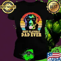 Labrador retriever best flatcoat dad ever vintage s Ladies tee