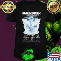 Linkin park castle of glass thank you for the memories signatures shirt