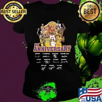 Los angeles lakers basketball team 60th anniversary 1960 2020 signatures s Ladies tee