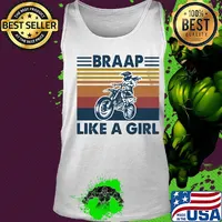 Motocross braap like a girl vintage s Tank top