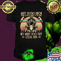Muff divers union boing sown in search of the pearl no muff too tuff local 69 vintage shirt