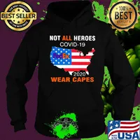Not all heroes covid-19 fedex 2020 wear capes american flag independence day s Hoodie