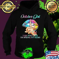 Official October girl I am who I am your approval isn't needed whisper words of wisdom lip s Hoodie