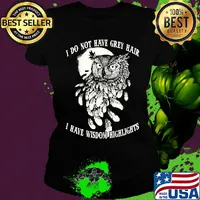 Owl I do not have grey hair I have wisdom highlights s Ladies tee