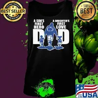 Penn state nittany lion wrestling a son's first hero a daughter's first love dad happy father's day s Tank top