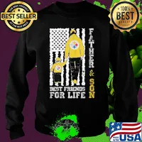 Pittsburgh steelers father and son best friends for life american flag happy father's day s Sweater