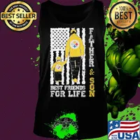 Pittsburgh steelers father and son best friends for life american flag happy father's day s Tank top