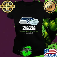 Seattle Seahawks 2020 the year when shit got real quarantined mask toilet paper s Ladies tee