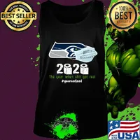 Seattle Seahawks 2020 the year when shit got real quarantined mask toilet paper s Tank top