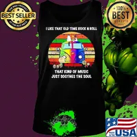 Snoopy and charlie brown I like that old time Rock N Roll that kind of music just soothes the soul vintage s Tank top