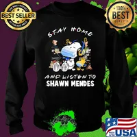 Snoopy wear mask stay home and listen to shawn mendes covid-19 s Sweater