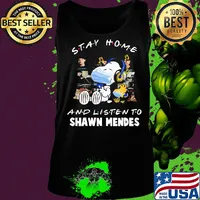 Snoopy wear mask stay home and listen to shawn mendes covid-19 s Tank top