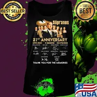Sopranos 21st anniversary 1999 2020 6 seasons 86 episodes thank you for the memories signatures s Tank top