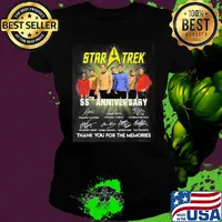 Star trek 55th anniversary thank you for the memories signatures s Ladies tee